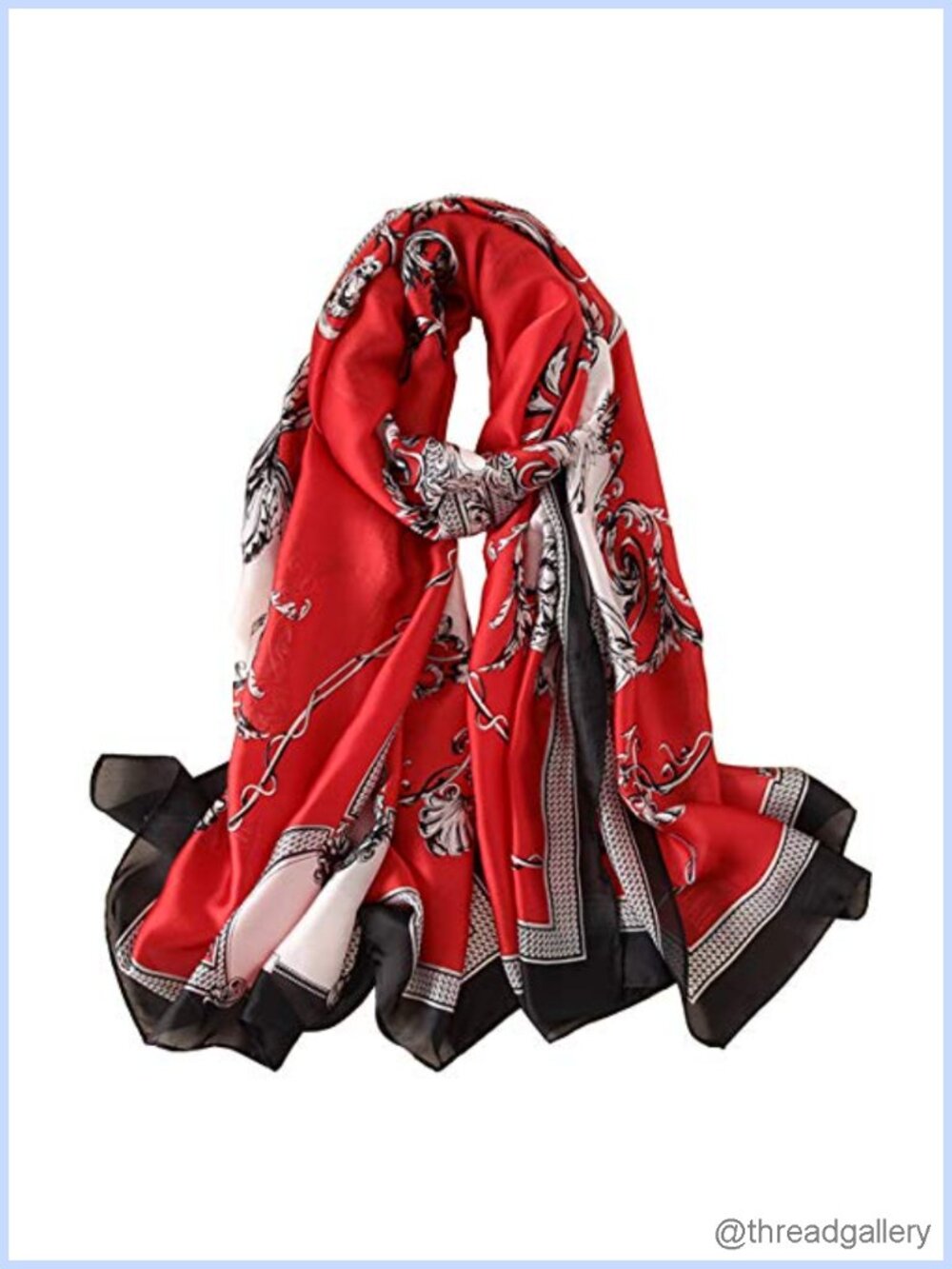 100% Mulberry Silk Scarf Long Lightweight Shawl Wrap Women's Fashion Scarves